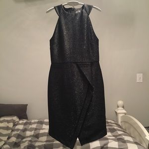 Topshop Black Sparkly Formal Dress